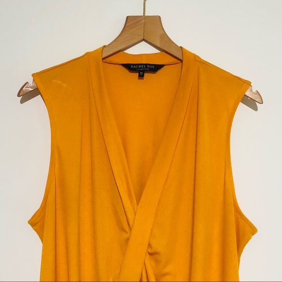Rachel Roy Orange V-Neck Blouse - Picture 2 of 7